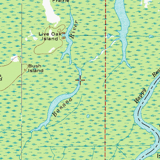 Topographic Map of Banana River, FL