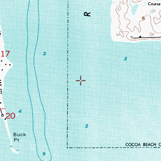 Topographic Map of Banana River, FL