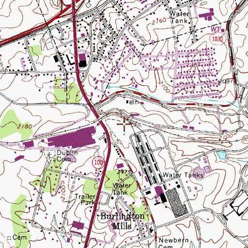 Topographic Map of Dublin Post Office, VA