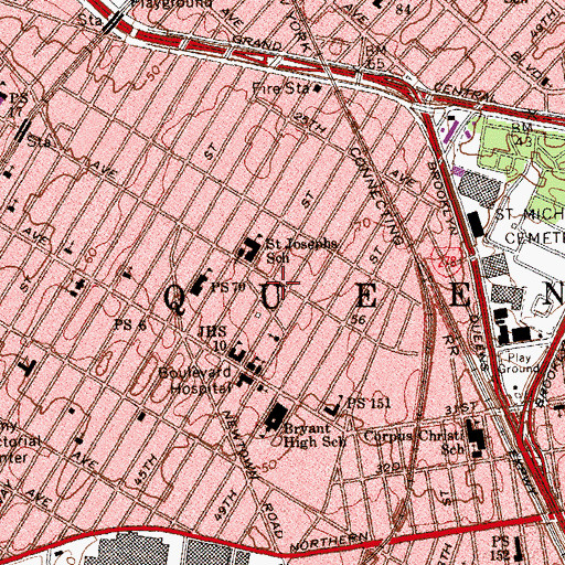 Topographic Map of Grand Station Post Office, NY