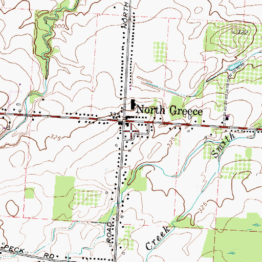Topographic Map of North Greece Post Office, NY