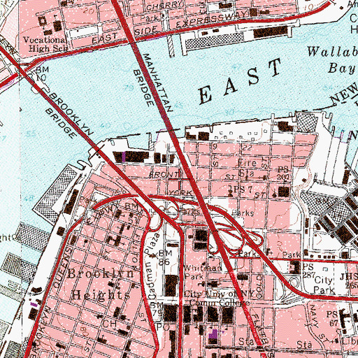 Topographic Map of Dumbo APC Post Office, NY