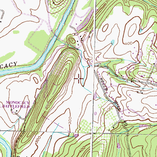 Topographic Map of Frederick County Volunteer Fire and Rescue Department, MD