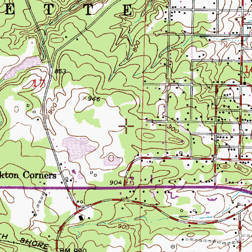 Topographic Map of Marquette Township Fire and Rescue, MI