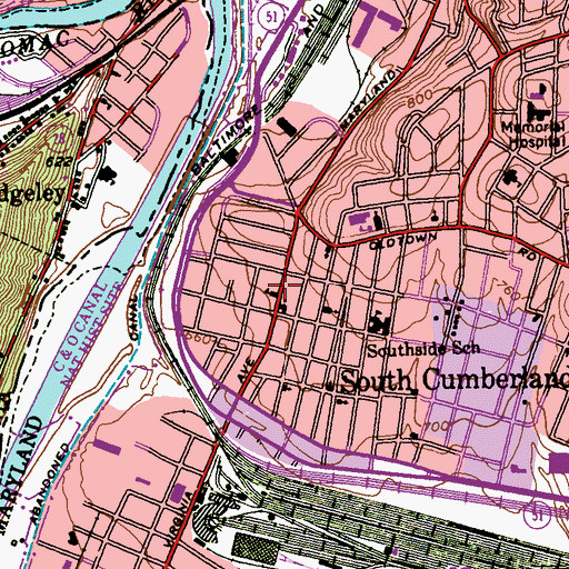 Topographic Map of Station A Post Office, MD