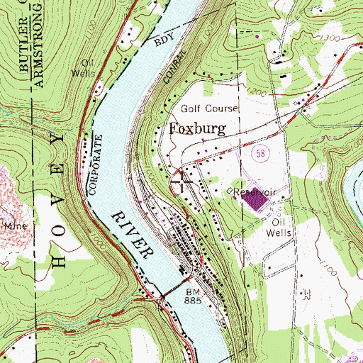 Topographic Map of Memorial Episcopal Church of Our Father Cemetery, PA