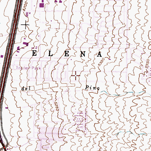 Topographic Map of Academy Post Office, NM