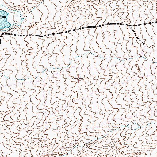 Topographic Map of Mountain Run Poe Post Office, NM