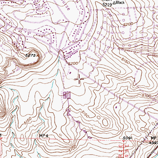 Topographic Map of Richard J Pino Post Office, NM