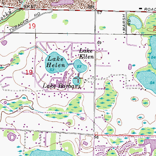 Topographic Map of Lake Barbara, FL