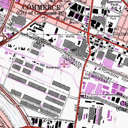 Topographic Map of Bandini Post Office, CA