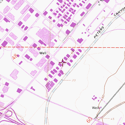 Topographic Map of Harvest Post Office, CA