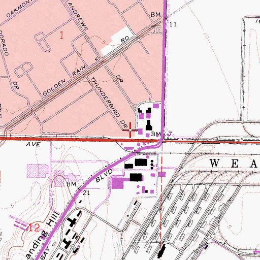 Topographic Map of Seal Beach Post Office, CA