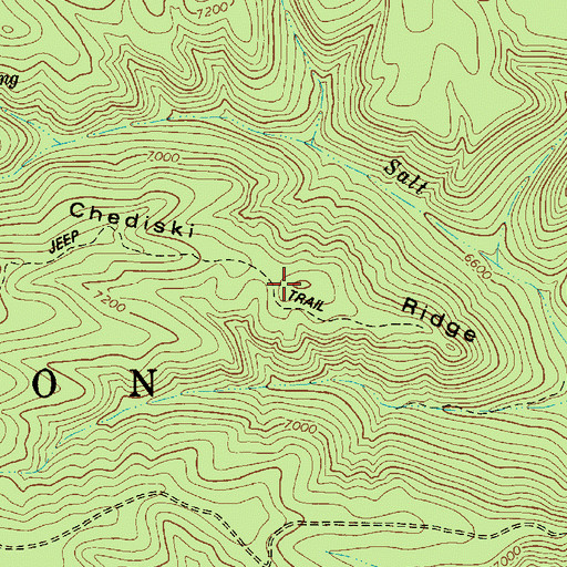 Topographic Map of Chediski Ridge, AZ