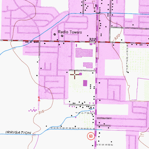 Topographic Map of Visalia Post Office, CA