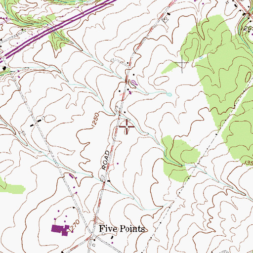 Topographic Map of Perry Hi - Way Hose Company Station 43, PA