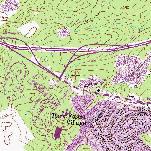 Topographic Map of Patton Township Police Department, PA