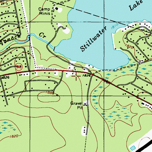 Topographic Map of Pocono Mountain Regional Police Department, PA