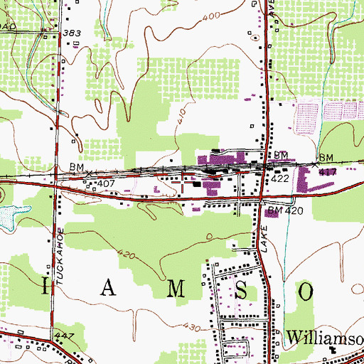 Topographic Map of New York State Police Troop E Zone 2 Williamson Station, NY