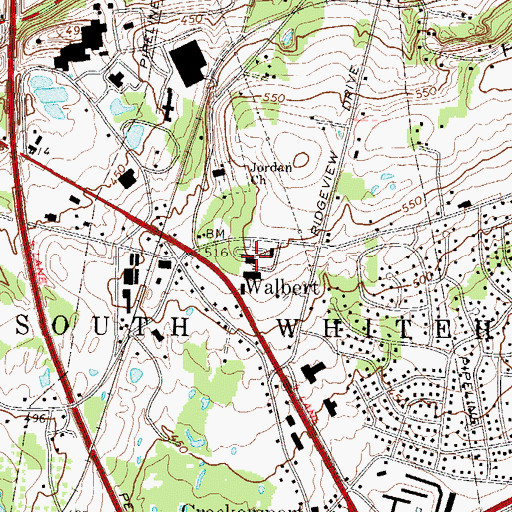 Topographic Map of South Whitehall Township Police Department, PA