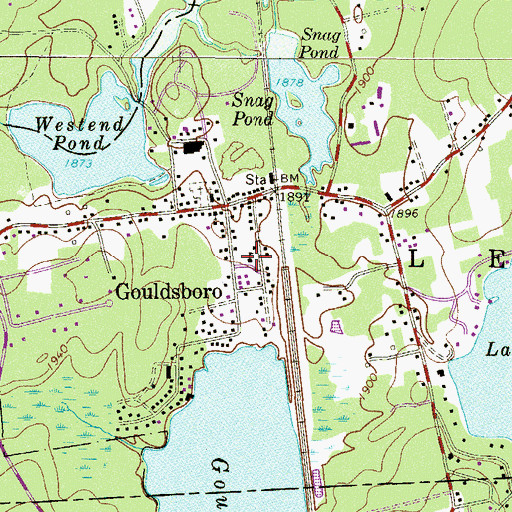 Topographic Map of Lehigh Township Police Department, PA
