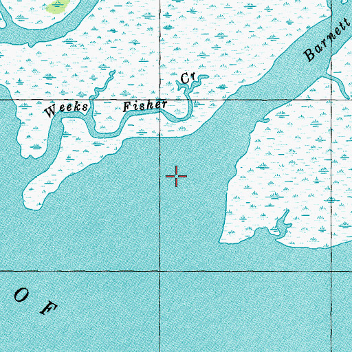 Topographic Map of Barnett Creek, FL