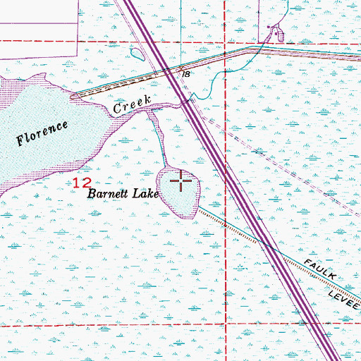 Topographic Map of Barnett Lake, FL