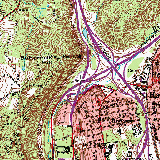 Topographic Map of Westchester County Department of Public Safety, NY