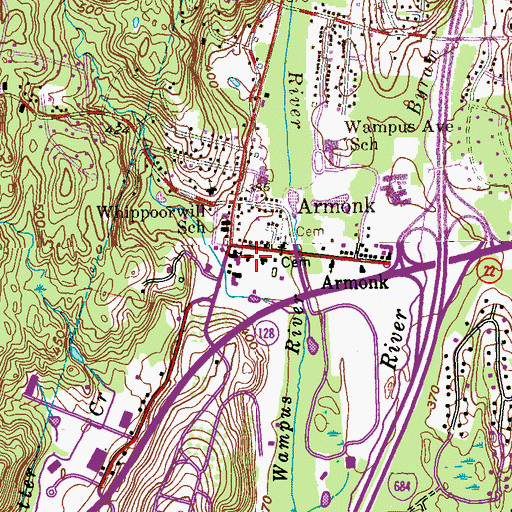 Topographic Map of Town of North Castle Police Department, NY