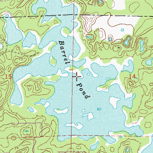 Topographic Map of Barrel Pond, FL