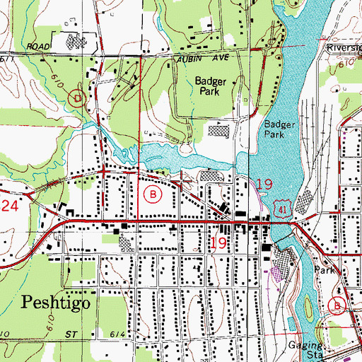 Topographic Map of Peshtigo Fire Cemetery, WI