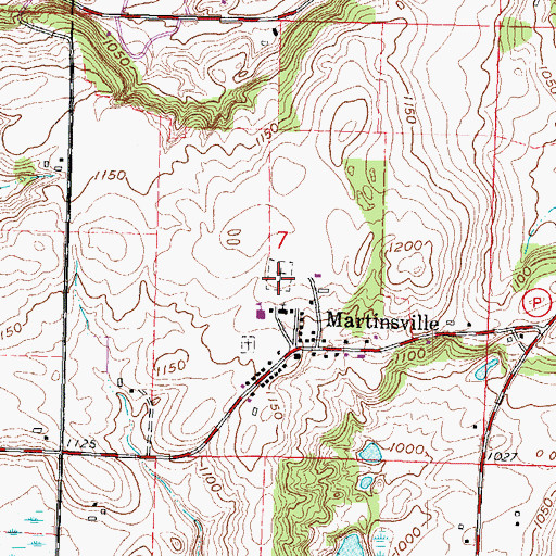 Topographic Map of Saint Martin's Cemetery, WI