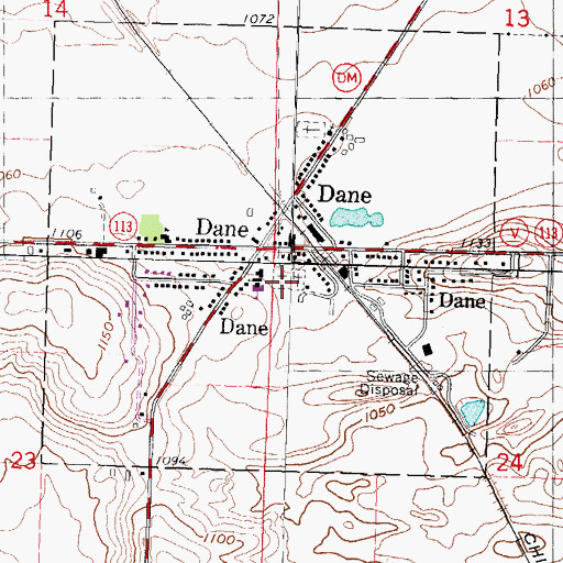 Topographic Map of Saint Michael's Cemetery, WI