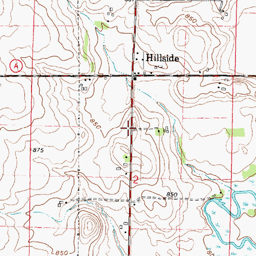 Topographic Map of Pioneer Norwegian Cemetery, WI