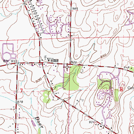 Topographic Map of Salem Church Cemetery, WI