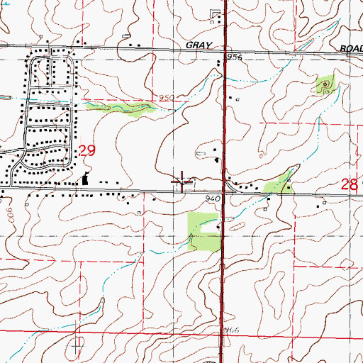 Topographic Map of Windsor Congregational Cemetery, WI
