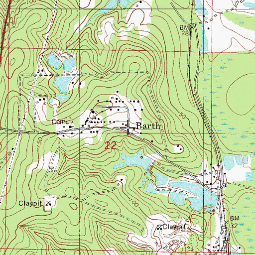 Topographic Map of Barth, FL