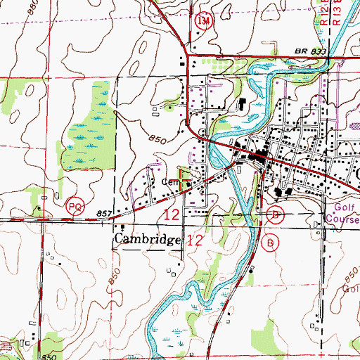 Topographic Map of Willerup Methodist Cemetery, WI