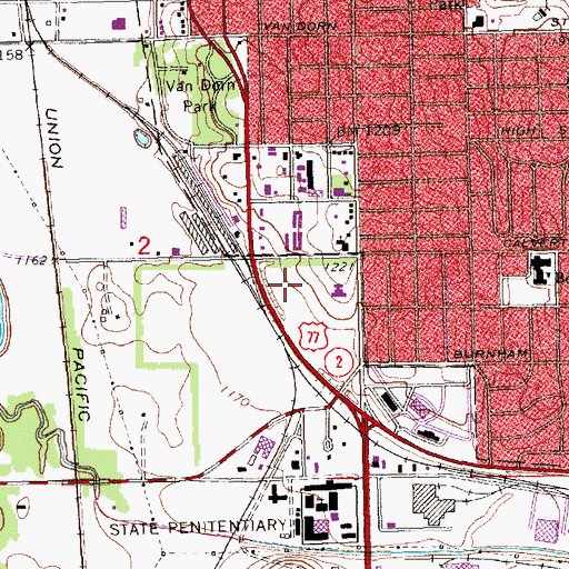 Topographic Map of Indian Village Post Office, NE