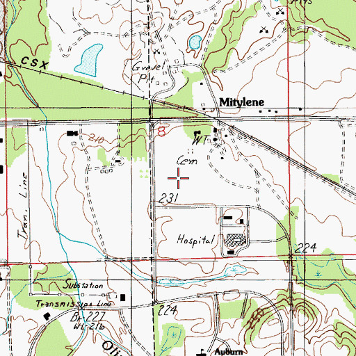Topographic Map of Montgomery Post Office, AL