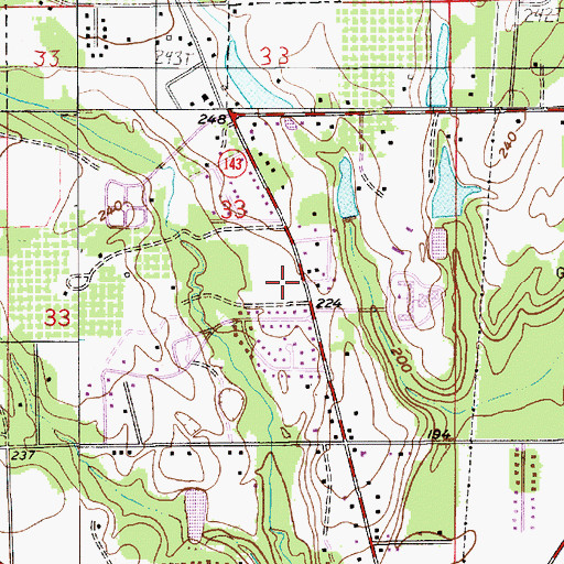 Topographic Map of Millbrook Post Office, AL