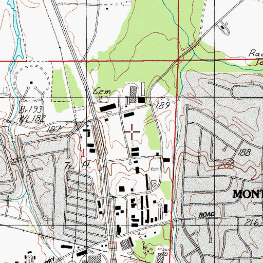 Topographic Map of Lagoon Park Post Office, AL