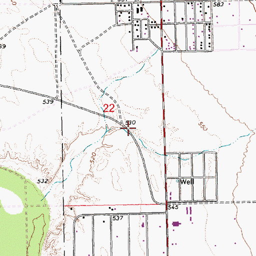 Topographic Map of Fort Mohave Post Office, AZ