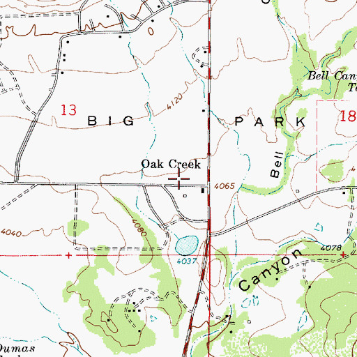 Topographic Map of Sedona Village Of Oak Creek Post Office, AZ