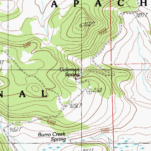 Topographic Map of Coleman Spring, AZ