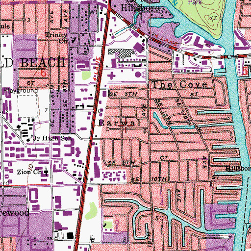 Topographic Map of Barwal, FL