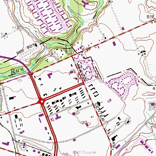 Topographic Map of McGuire Air Force Post Office, NJ