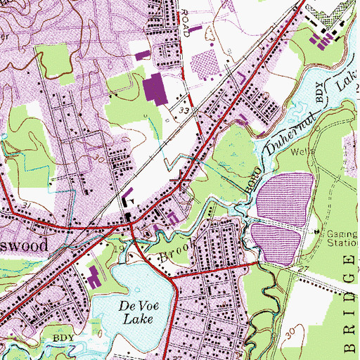 Topographic Map of Spotswood Post Office, NJ