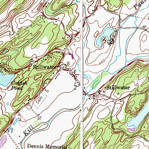 Topographic Map of Stillwater Post Office, NJ