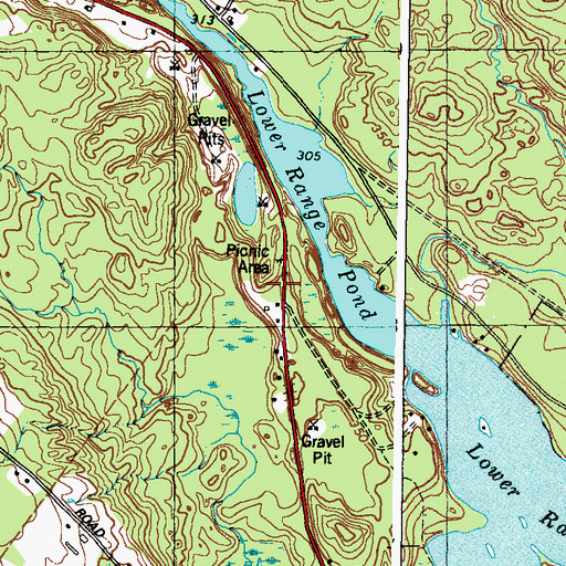 Topographic Map of Poland Post Office, ME